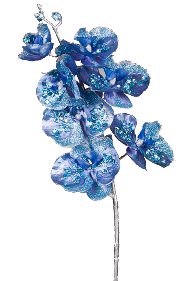 Ветка орхидеи Серебряные искры 63,5см FLS17207